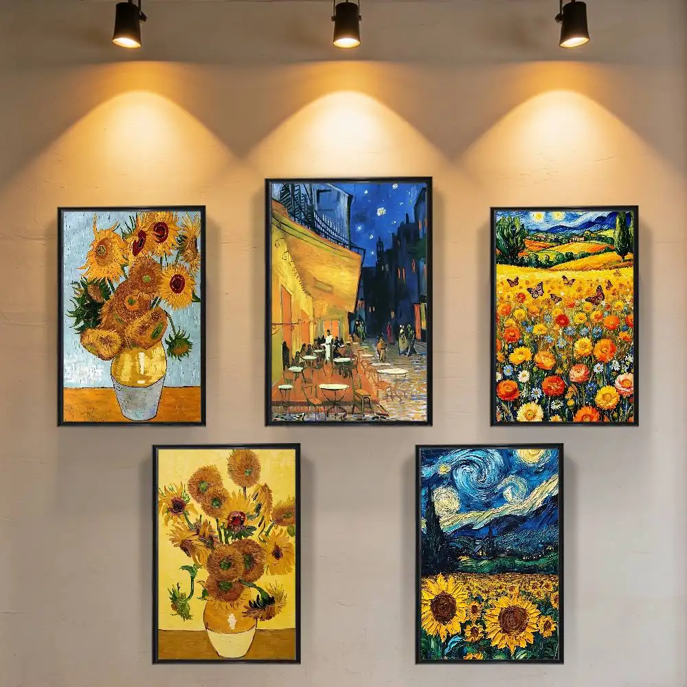 

Vincent Sunflowers van Gogh Poster HD Art Wall Waterproof Home Living Room Bedroom Bar Aesthetic Decoration