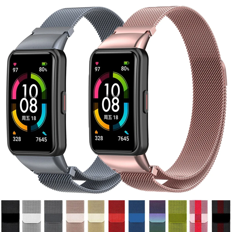 

Magnetic Loop Strap For Huawei Honor Band 6 Smartwatch watchtband Replacement Bracelet Metal Wristband Huawei Band 6/6 pro Strap