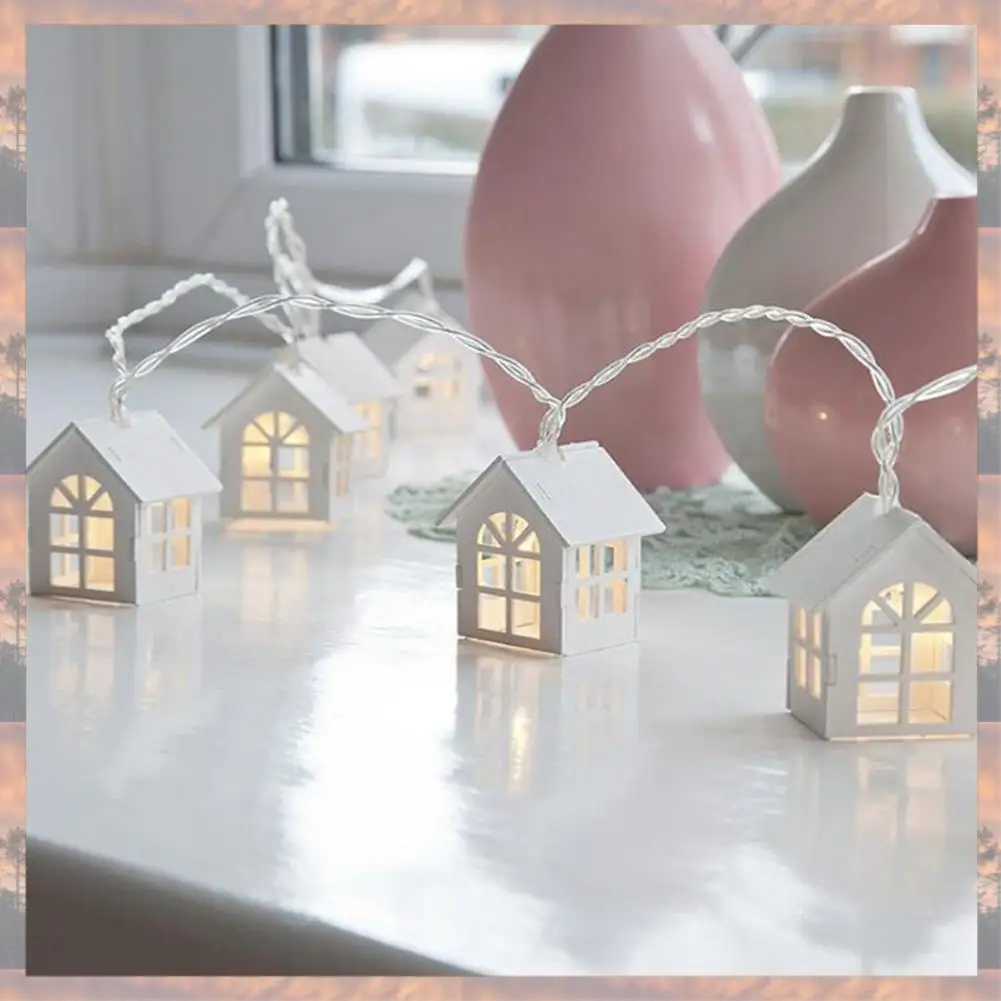 2025 تريند LED جارلاند خشب البيت سلسلة ضوء USB الجنية أضواء داخلية أبيض دافئ