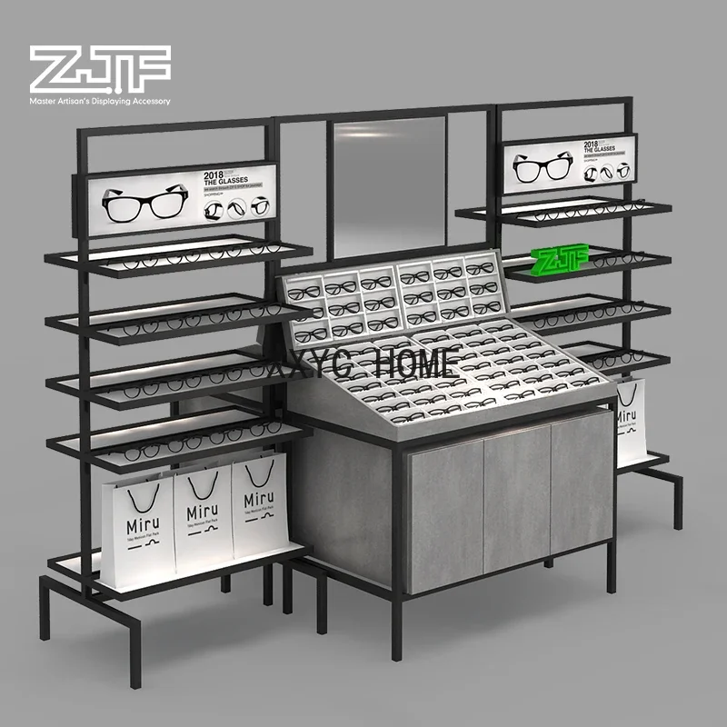

Glasses Store Shelf Shopping Mall Sunglasses Sunglasses Display Cabinet Double-Sided Island Shelf