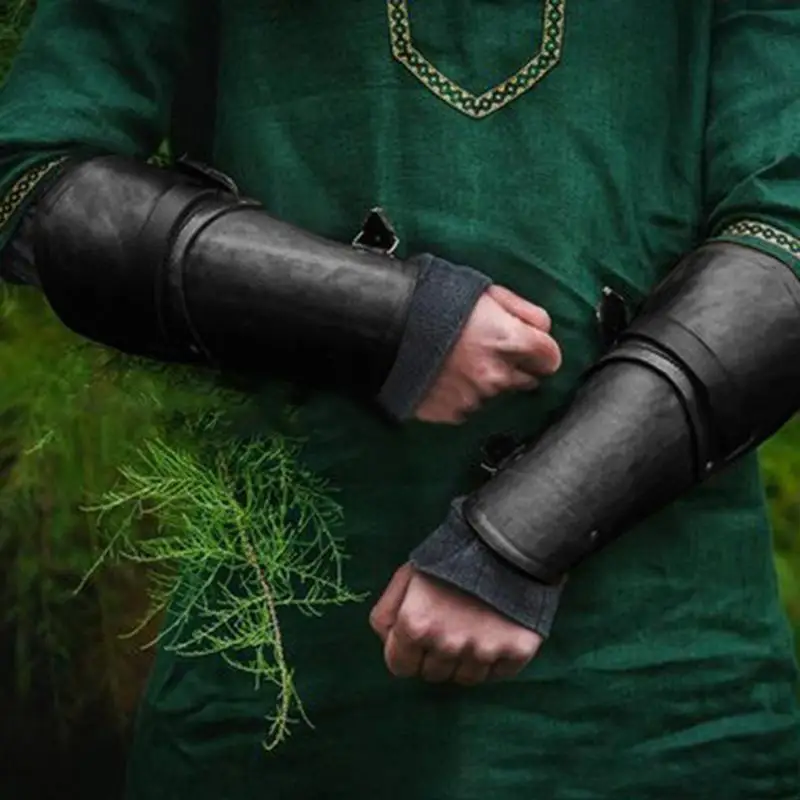 Fashionable Outdoor Arm Protective Leather Gloves Cosplay Medieval Wristband Protective Gear