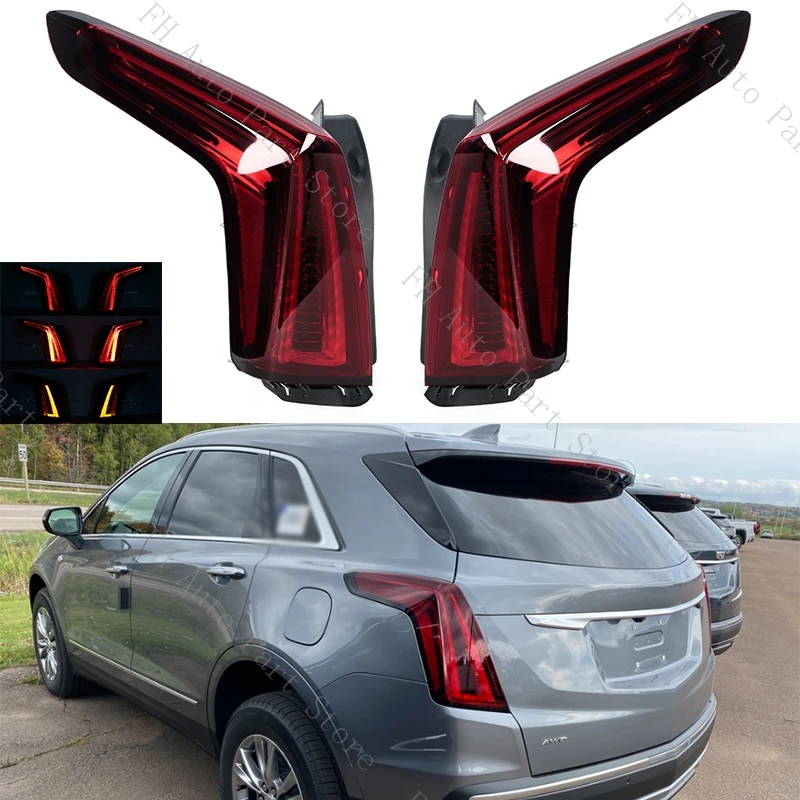 Car Rear Bumper Tail Light Brake Stop Turn Signal Lamp Rearlamp For Cadillac XT5 2020 2021 Taillight Taillamp