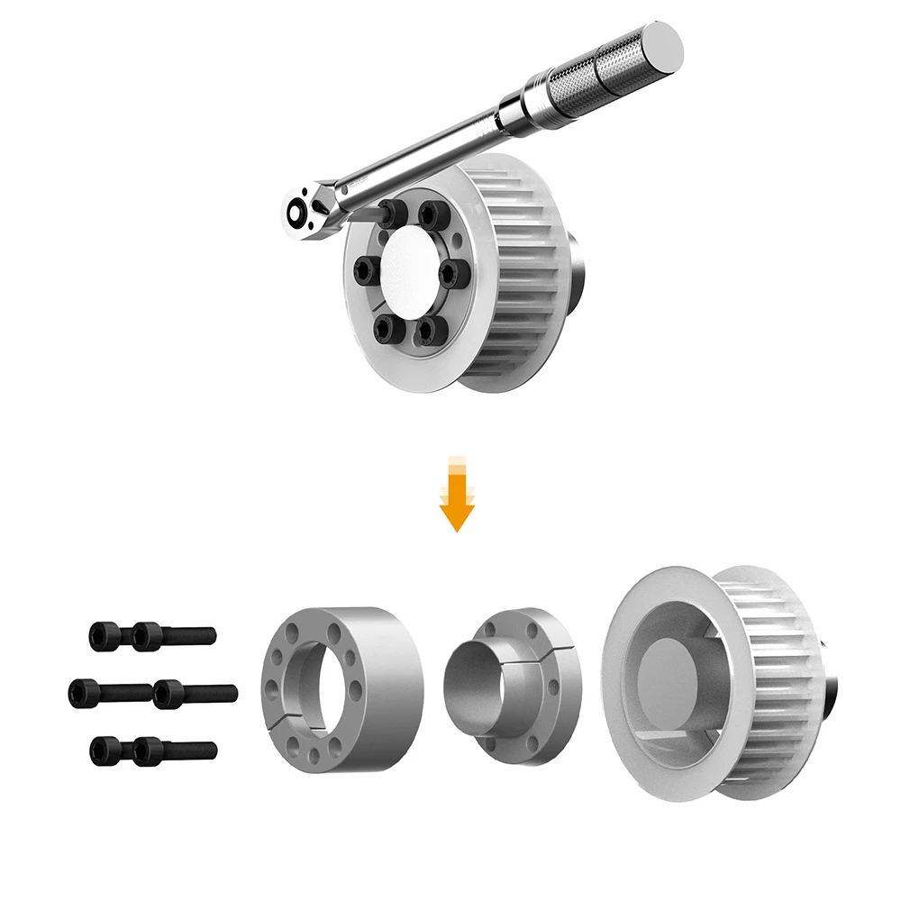 1Pcs STK350 Keyless Bushing ID 5-50mm Connection Tension Shaft Locking Assembly Device Expansion Sleeve Coupling Diaphragm Disk
