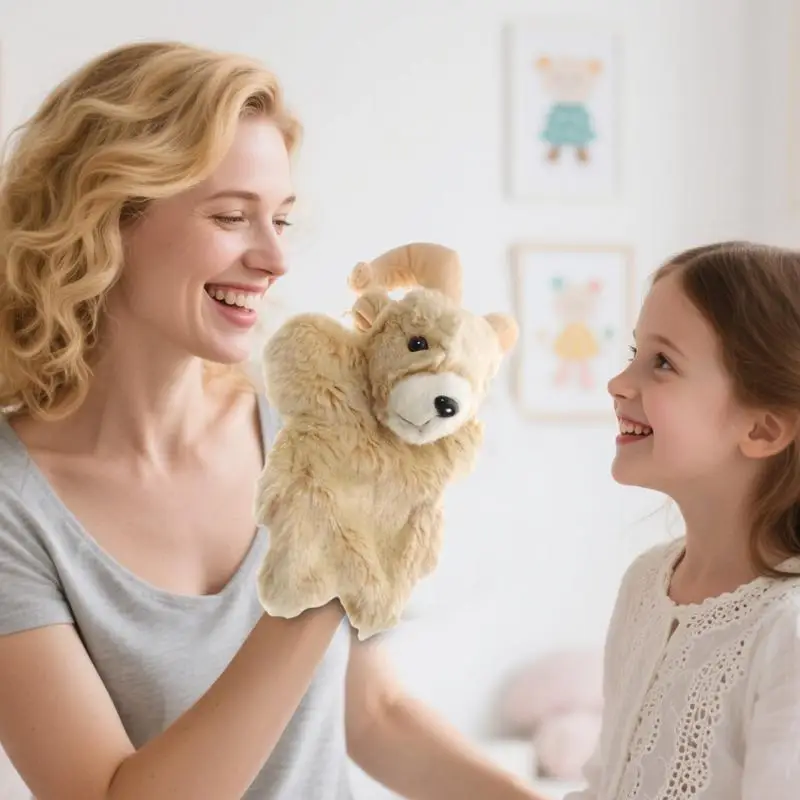 

Puppets for Kids Kids Animal Puppets Plush Doll Pretend Play Goat Plush Stuffed Animal Educational Toys Preschool Learning