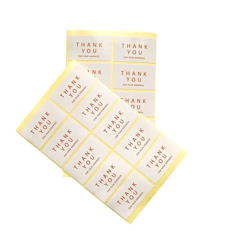 80pcs/pack THANK YOU FOR YOUR KINDNESS White Stationery Back To School Cute Sealing Stickers