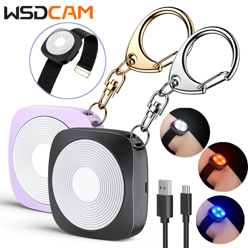 

Wsdcam Personal Self Defense Alarm 130dB Loud Siren Anti Wolf Alarm Miss Cubie Emergency LED Flashlight Security Device