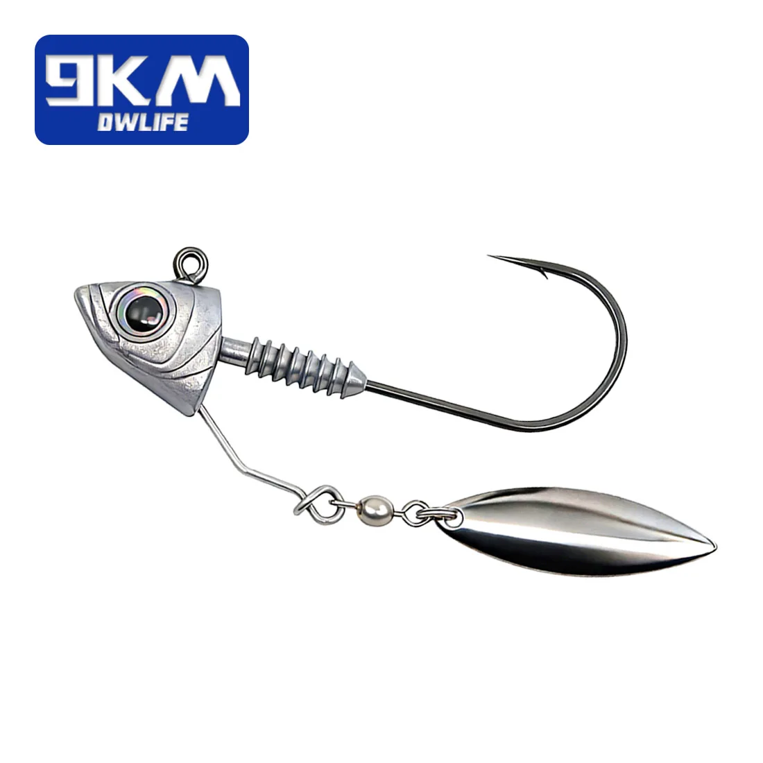 9KM Underspin Jig Heads Stacked Cone Keeper Brass Blade Lure & Jig Fishing for Bass Freshwater Saltwater