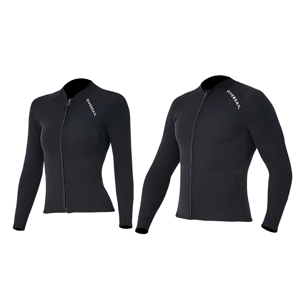 DIVE SAIL 2MM Wetsuit Tops Thermal Keep Warm Wetsuits Sun-proof Large Size Surf Suit for Water Aerobics Snorkeling