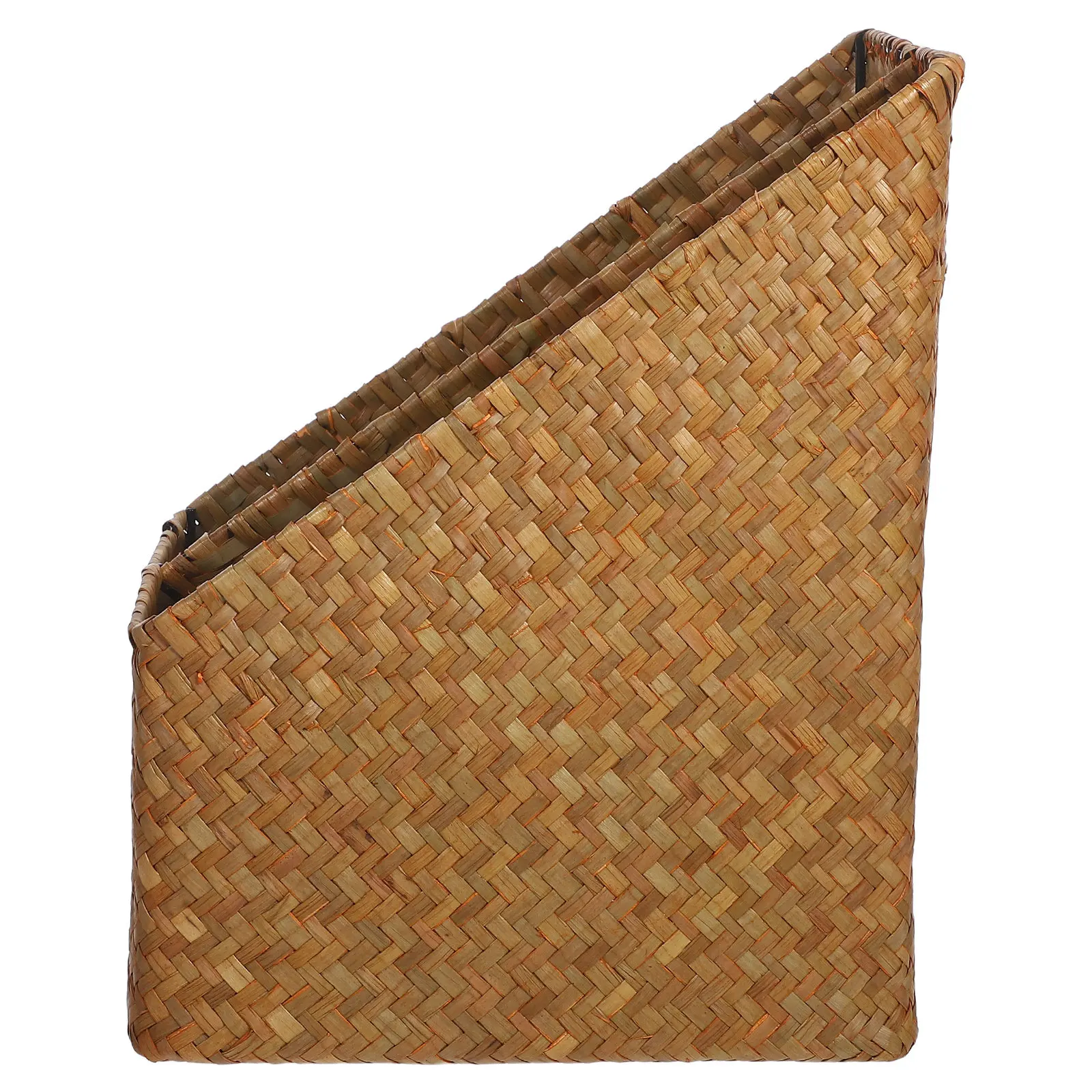 

Настольная корзина для хранения, плетеный органайзер для файлов, деревенская подставка для документов, держатель для журналов для офиса, дома, кабинета, хранение канцелярских принадлежностей