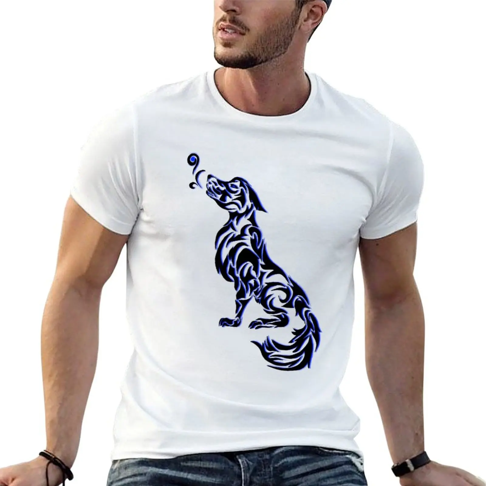 Courage of the Wolf-Varg T-shirt sport décontracté à manches courtes en coton