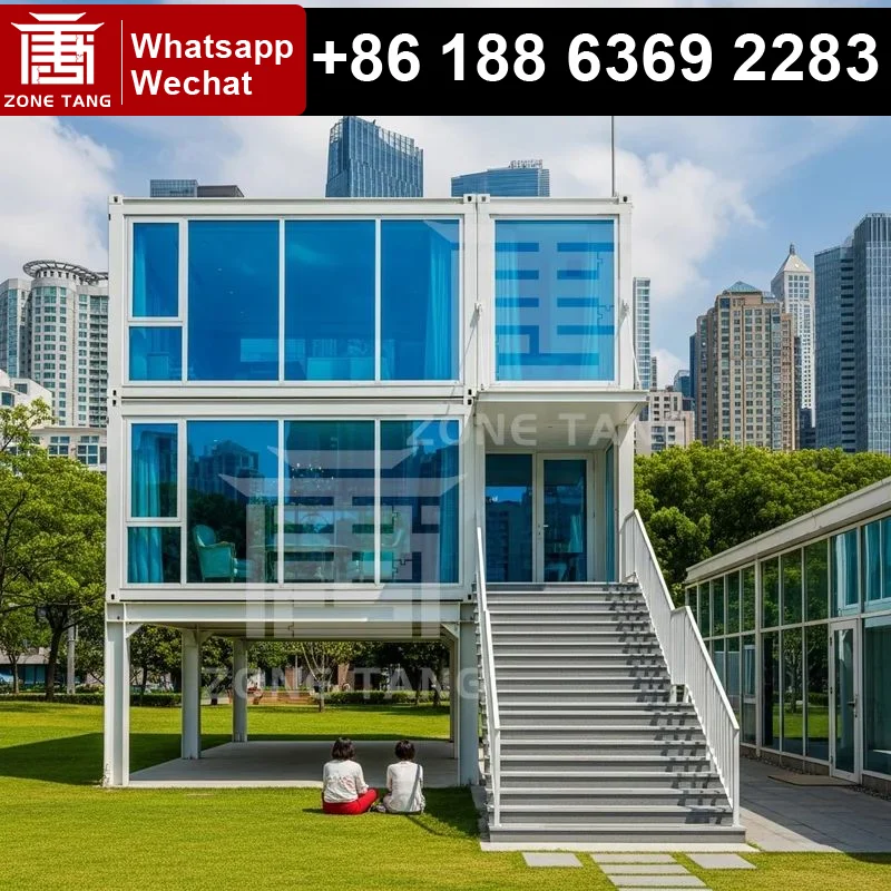 Multi Layer Rapid Assembly Flat Pack House Container Buildings Prefab Cabins Bathroom Easy To Modify Thermal Insulation Modern