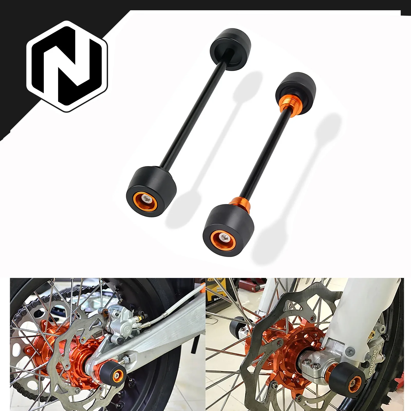 

20/22mm Front Rear Wheel Axle Slider Crash Pad For KTM EXC TPI EXC-F XC-W XCF-W Six Days 300 250 125 350 400 450 500 2017-2023