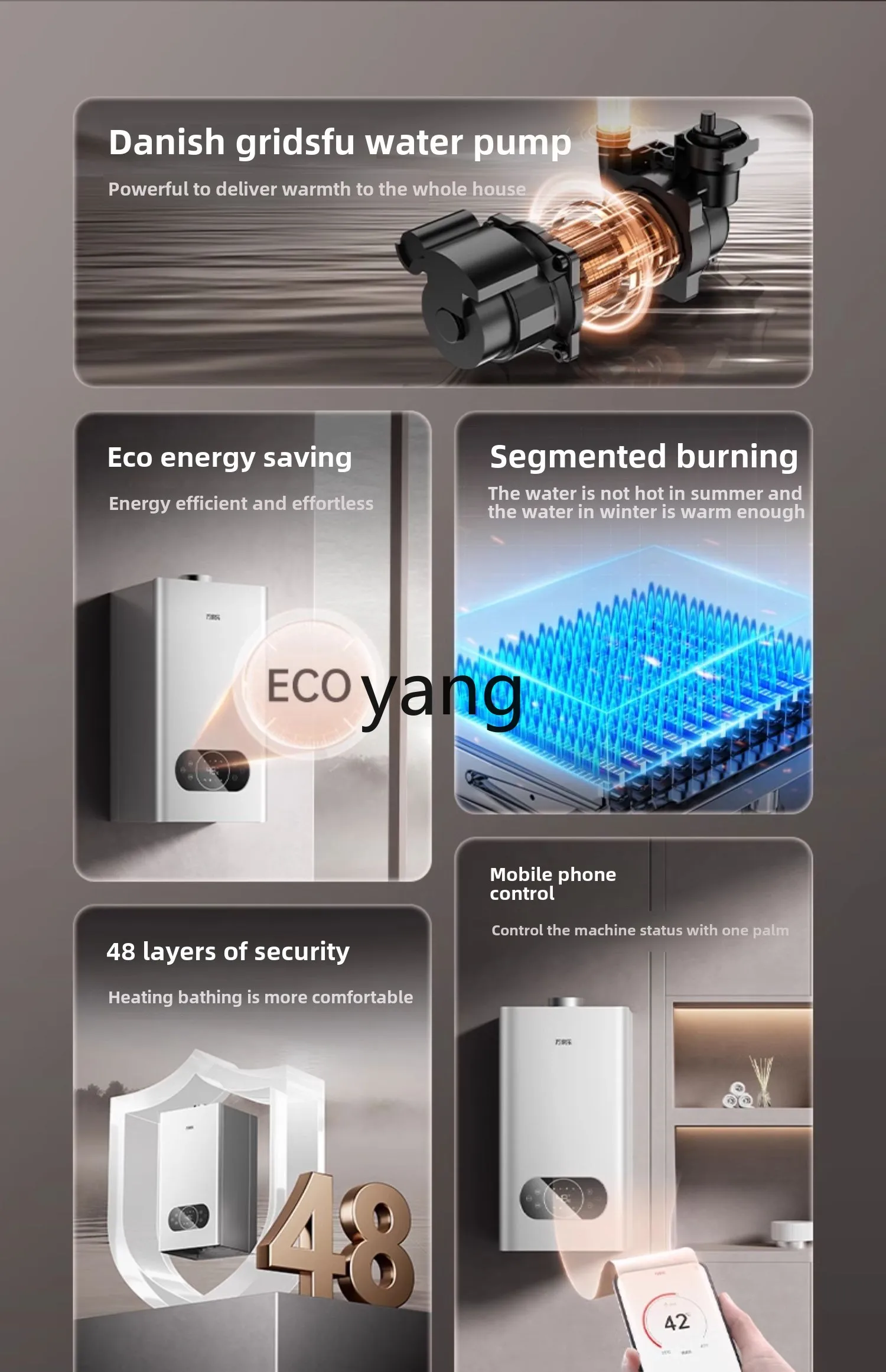 CX  natural gas household boiler floor heating water heater bath dual purpose