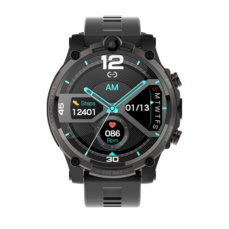 for  WIFI 4G Smartwatches Ip68 Waterproof Smart Watch Android 8.1 V20 2G+16G Tiktok GPS SIM Card Smartwatch for Men and Lady Oem