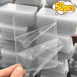 50pcs Card Sleeves Holder Game Cards TopLoaders PVC Hard Plastic Toy Top Loaders For Protectors Trading Storage Gift 100 * 75mm