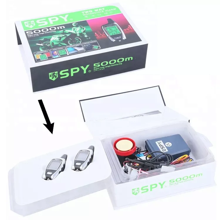 SPY Two Way Motorcycle Security Alarm System Wireless Remote Start Engine