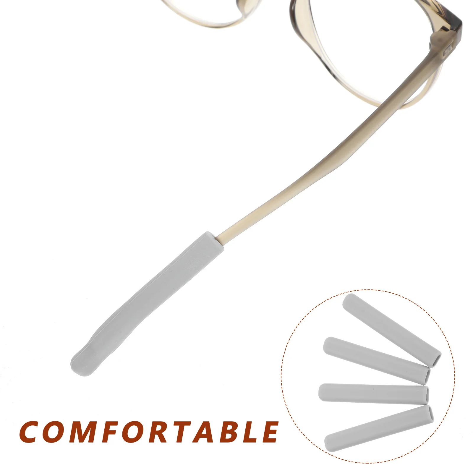 

2Pairs Silicone Glasses Ear Hooks Anti-Slip Eyeglass Ear Grips Non-Skid Glasses Retainers Comfortable Eyeglass Accessories