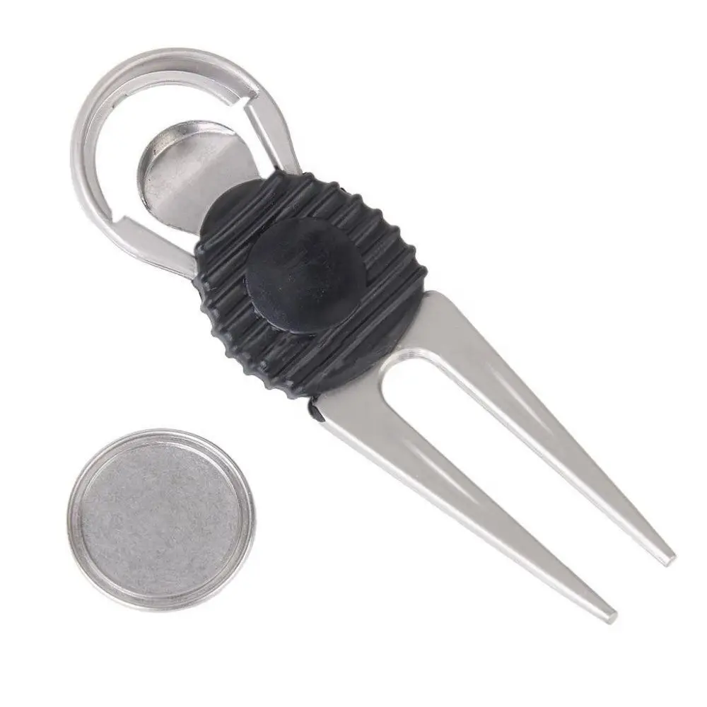 

Zinc Alloy Golf Ball Marker Fork Golf Tool Corrosion-resistant Anti-slip Golf Divot Tool Portable Multi-function Repair Turf