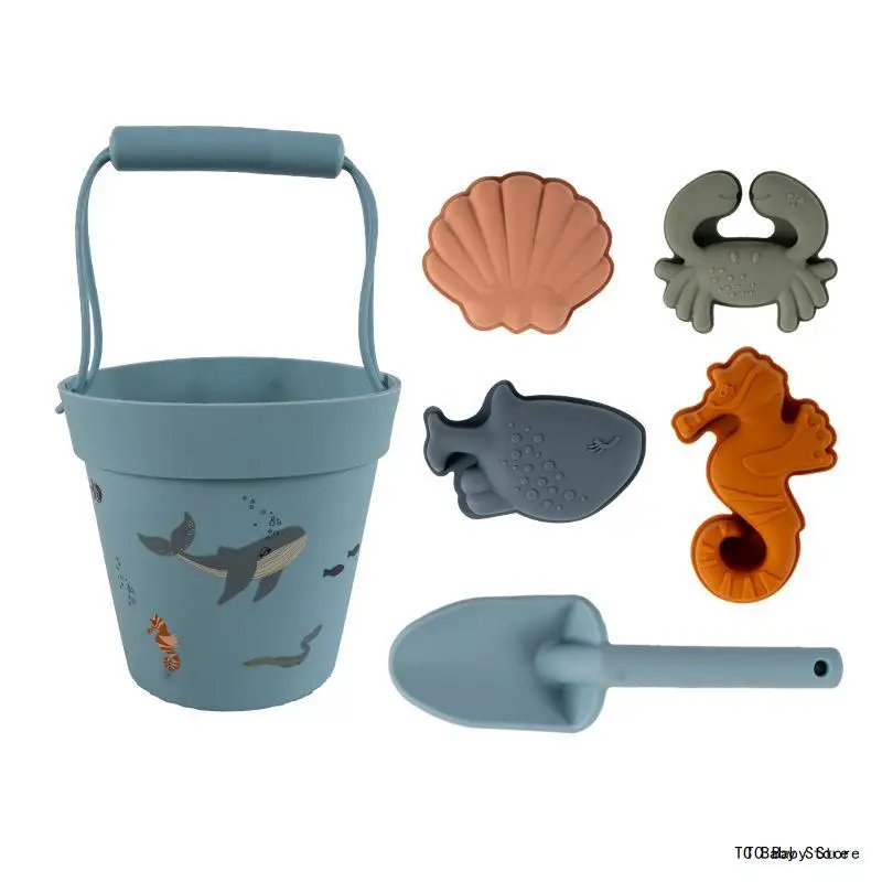 Giocattoli da spiaggia per bambini estate 2022 Set da bagno per bambini Set di Sandbox in Silicone morbido per invio di strumenti per l'acqua di sabbia nuotare i bambini giocano a gioco