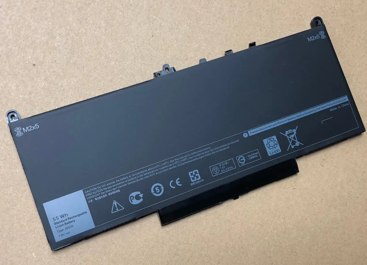 Imagem -03 - Bateria do Portátil Dell Latitude 7.6v 7198mah 55wh J60j5 E7270 E7470 J60j5 R1v85 Mc34y 242wd