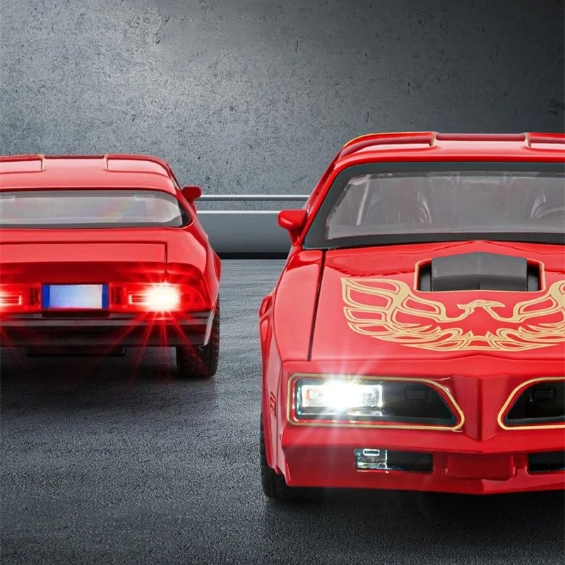 1:32 فايربيرد سبيكة العضلات سيارة رياضية نموذج دييكاست المعادن سباق السيارات نموذج محاكاة عالية الصوت والضوء لعبة أطفال هدية