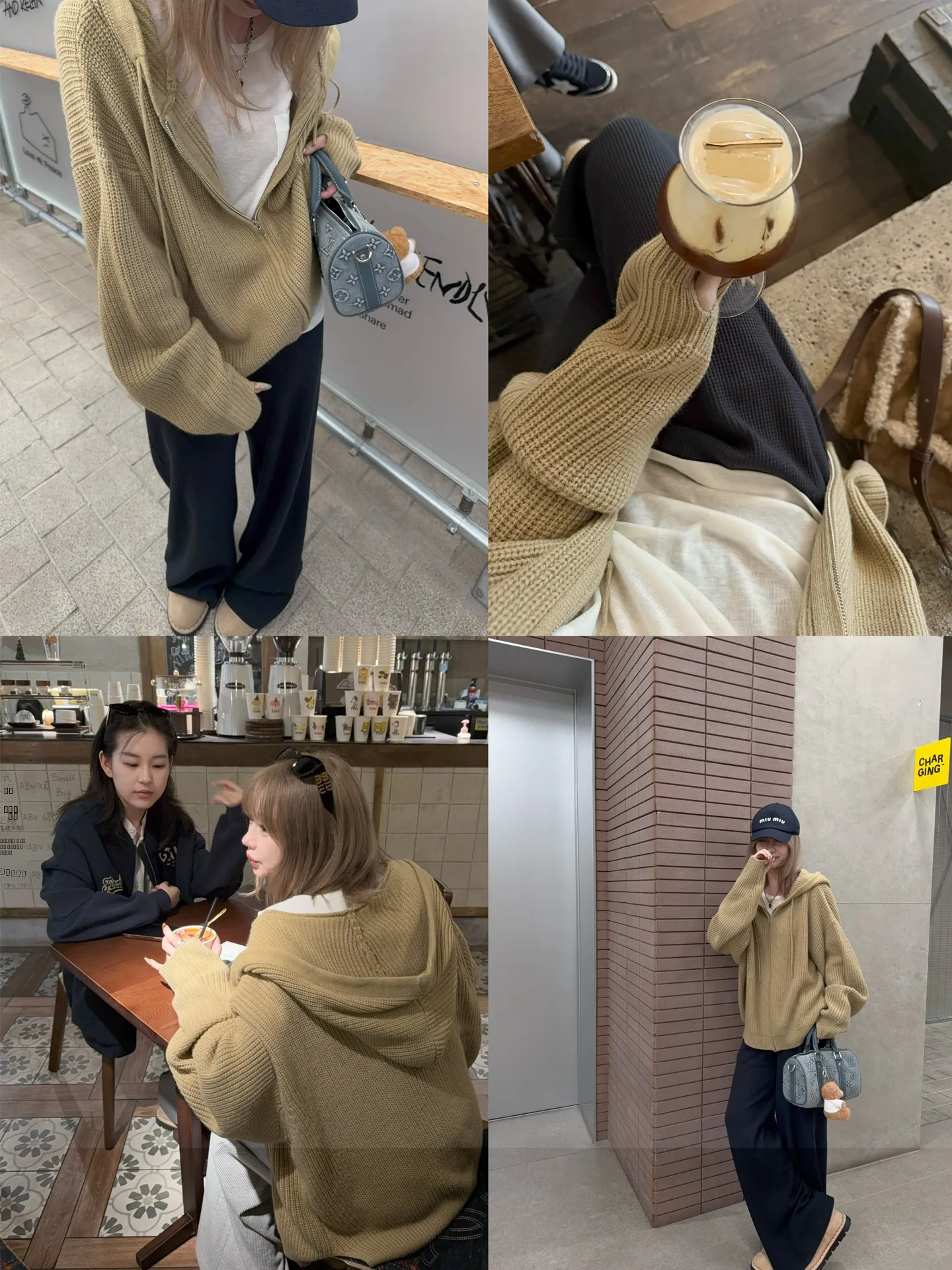 

Вязаное шерстяное пальто Laid-ba для женщин: осенне-зимнее, теплое, с длинными рукавами, повседневное, на одной пуговице