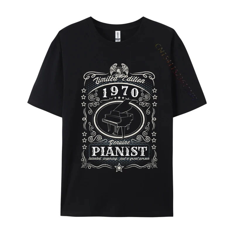 Vintage 1970 Pianist Birthday Musician Limited Edition 1970 Casual Normal Tops Tees For Men 2024 Fashion T-Shirt Casual Tees