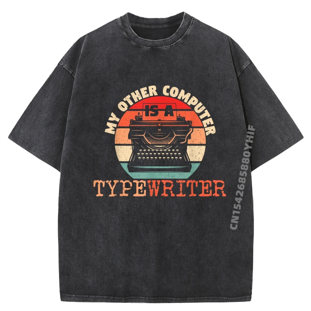 

Мой другой компьютер — это футболки для пишущей машинки, новейшие мужские футболки с принтом, мужская футболка с рисунком, стираная одежда в стиле ретро