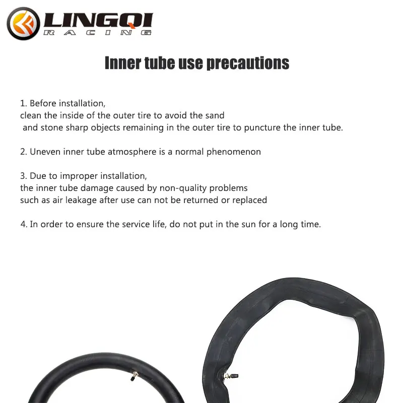 LINGQI RACING Inner Tyres 2.50/3.75-14 Front And Rear Tires Tube For 125cc 140cc 150cc Off Road Motorcycle Pit Trail Dirt Parts