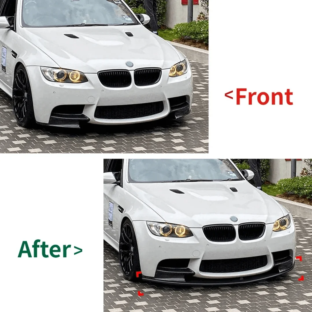 

Gloss Black ABS Front Bumper Lip Splitter For BMW M3 E90 E92 E93 2007-2013 Car Styling Upgrade Accessories.