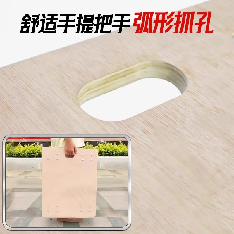 Thickened wooden board, flat trolley, turnover car, truck handling trailer, household silent universal wheel