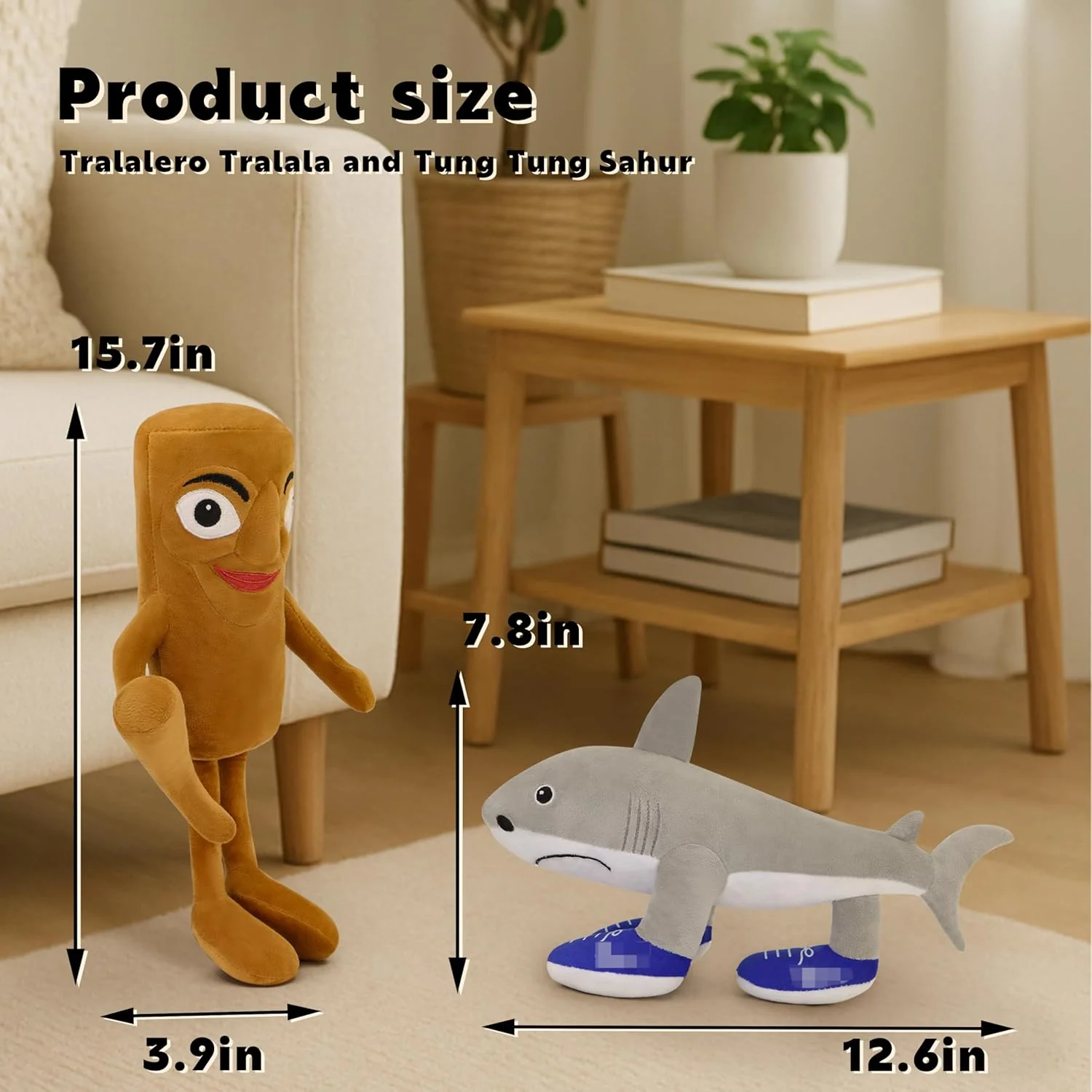 Tralalero Tralala Plush، ديكور غرفة وسادة محشوة من القطيفة المضحكة لمحبي ألعاب الفيديو