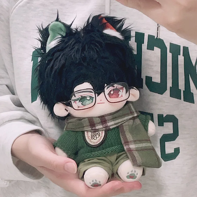 In Stock!!20cm Doll DIY Clothes Grass Green Scarf Green Sweater Gentleman Handsome Cool Clothes Cotton Doll Fat Body Can Wear