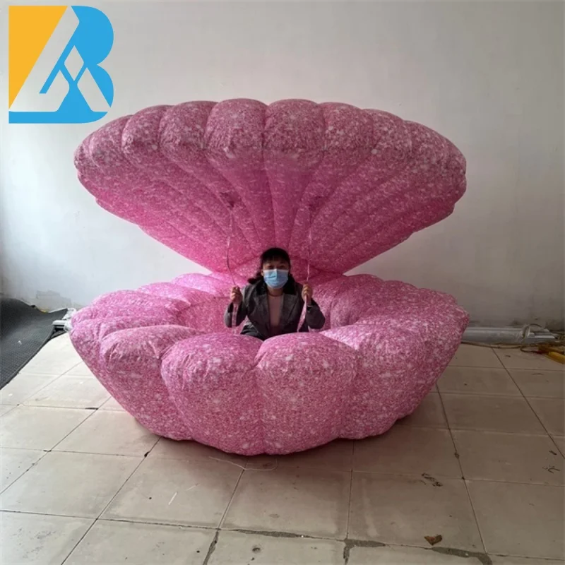 

Bespoke LED Pink Giant Inflatable Clam Shell for Event Party Props Toys