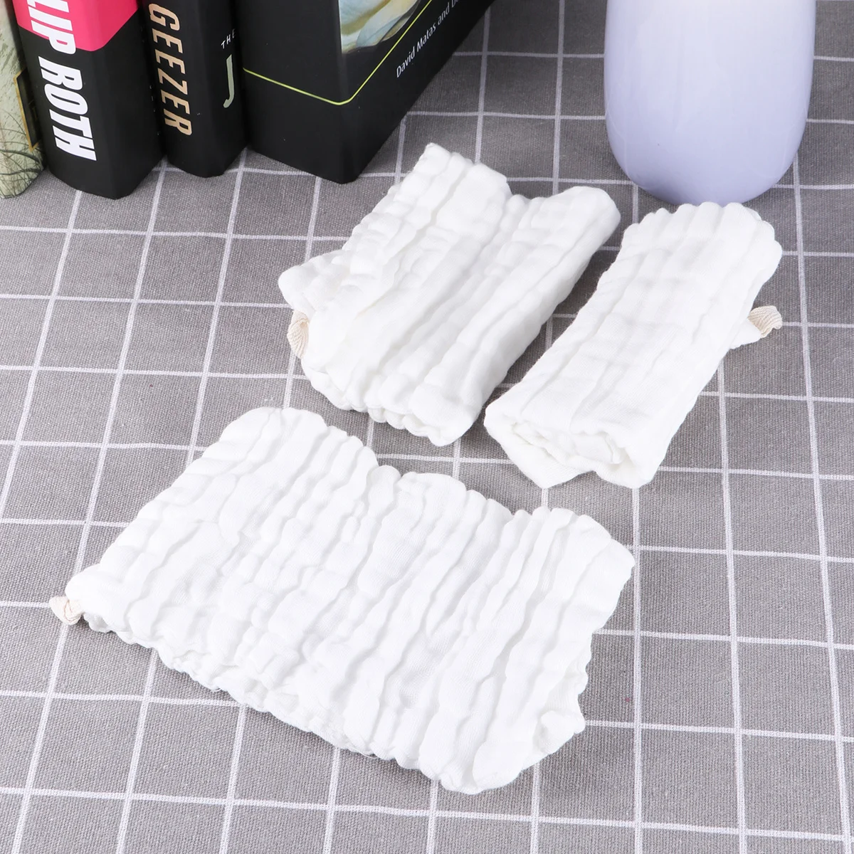 

4Pcs Pure Cotton Baby Bib 6-Layer Muslin Gauze Soft Absorbent Quick Dry Burp Cloth Washcloth Newborn Towels Handkerchief