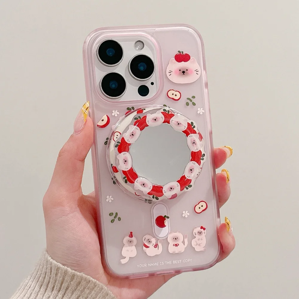 حامل أبل كوري لطيف لهاتف Magsafe حامل Griptok مغناطيسي لهاتف iPhone حامل شحن لاسلكي مضحك قابل للطي