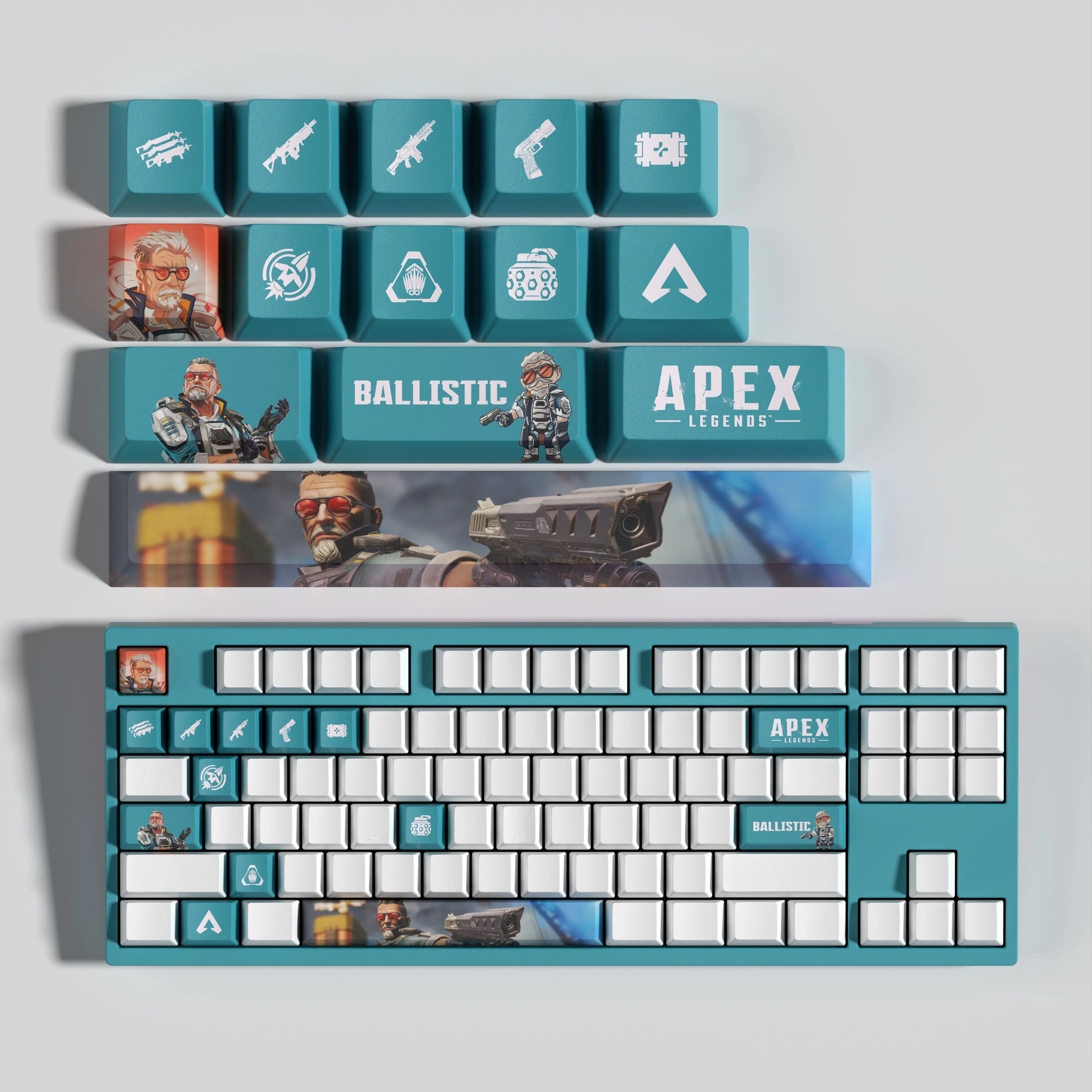 BALLISTIC KEYCAPS APEX keycaps 14KEYCAPS  OEM Profile Apex Legends Keycaps for mechanical keyboard