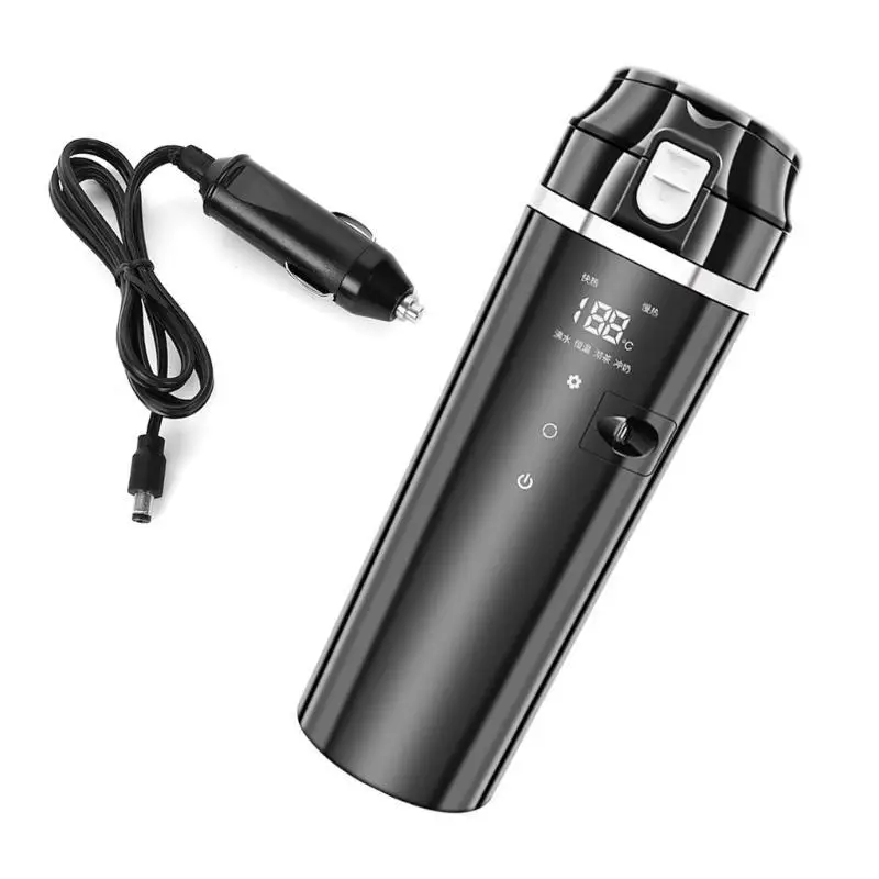 31BC 12V 24V Car Electric Kettle, Travel Electric TeaCoffee Kettle Fast Water Boiler & Heater Automatic Shut-Offs