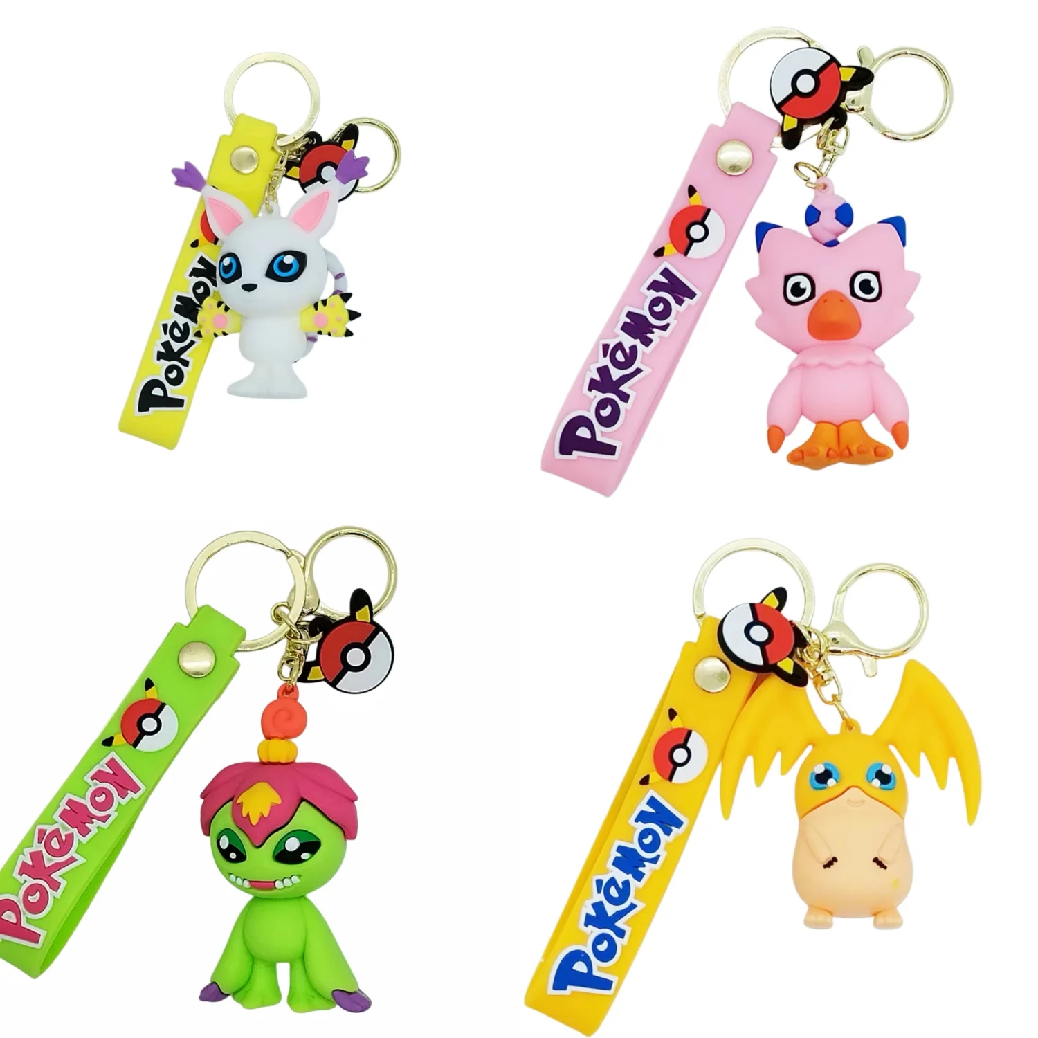 

Digimon 3D Figure Keychain, Soft Rubber Agumon & Friends Pendant with Wrist Strap, Perfect Gift for Digimon Fans