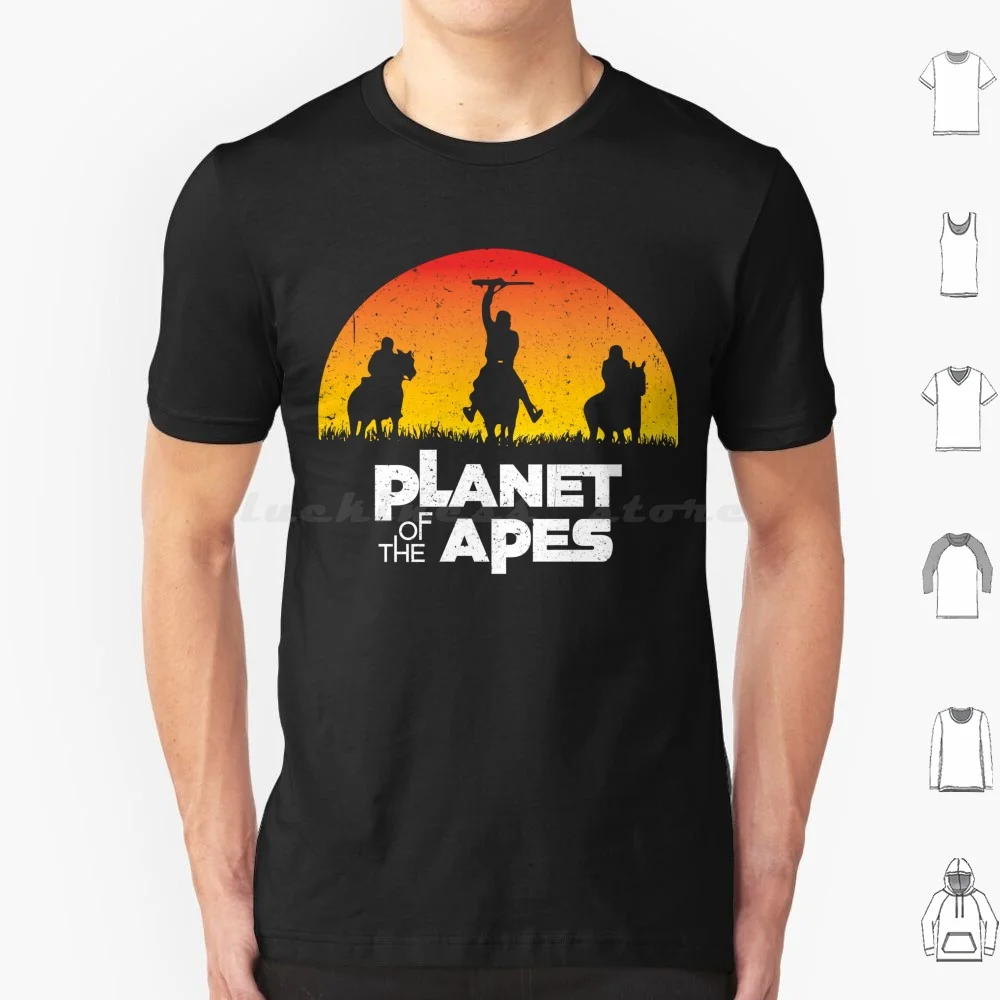 Camiseta Planet Of The Apes Sunset 6xl de algodão, camiseta estilosa, Planet Of The Apes, Charlton Heston, filme de chimpanzé, animal imundo