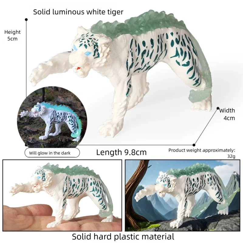 Oenux Simulated Mythical Animals Luminous Lizard Elf Flying Dragon Monster Models Action Figure Realistic Dolls Collectible Toys