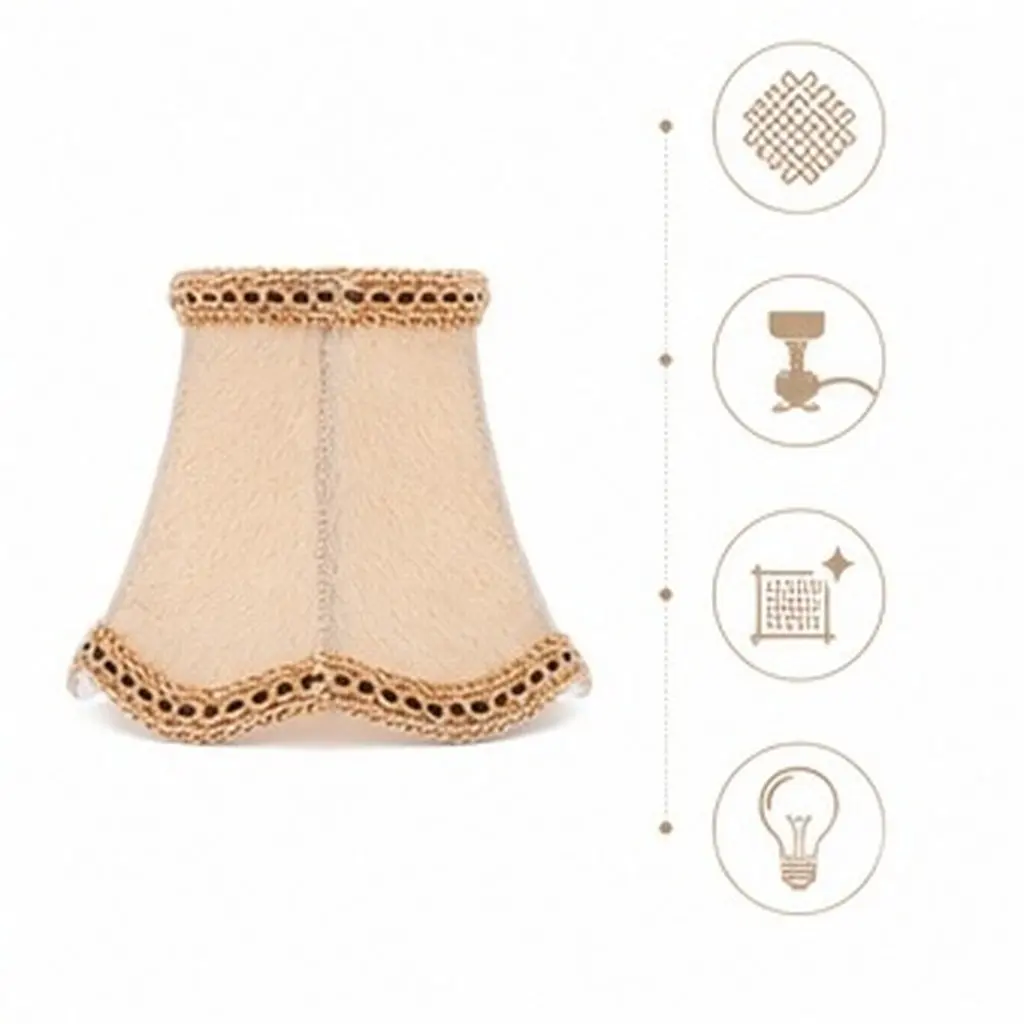 Retro Fabric Lampshade Blue Cloth Pendant Lights Bulb Shade Home Bedroom Lighting Accessories Simple Cover Cloth Lampshade Table