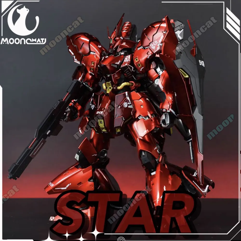Dostępny od ręki Rg 1/144 Sazabi Model do Składania Figurka Akcji Metalowy Zabawka Dekoracyjna na Biurko Prezent