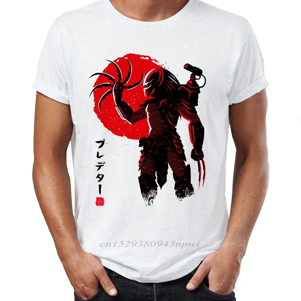 Hip Hop Men T-shirts The Predator Under The Sun Artsy Awesome Artwork Printed Street Guys Tops & Tees Swag 100% Cotton Camiseta