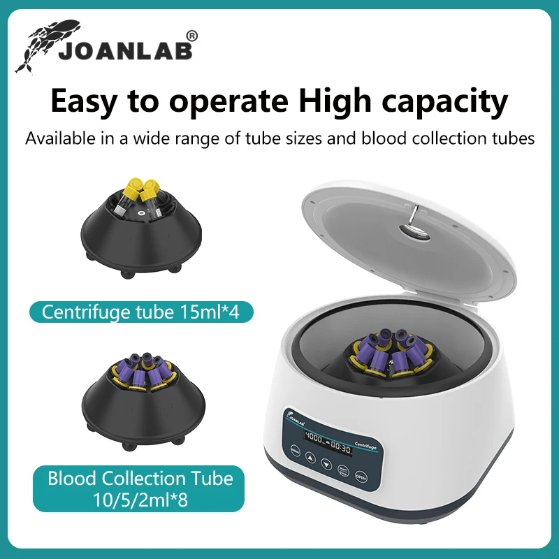 JOANLAB Plasma Centrifuge Laboratory Digital Prp Centrifuge Machine For 2/5/10ml Blood Tube And 15ml Centrifuge Tube 4000rpm