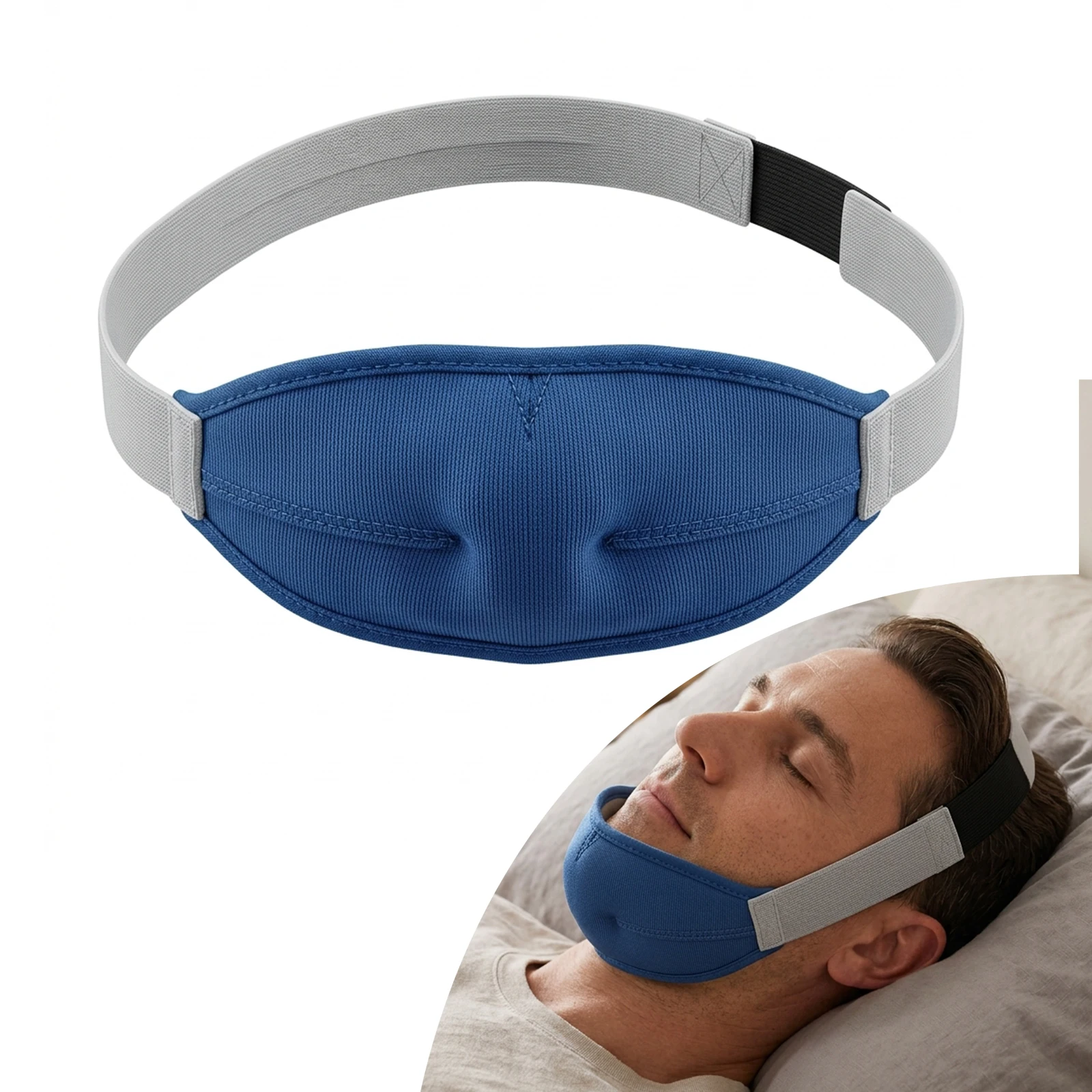 Anti Snore Chin Strap Nylon Elastic Breathable anti-Snoring Chin Belt Mouth Breathing Band Apnea Belt Improve Sleeping Care Tool