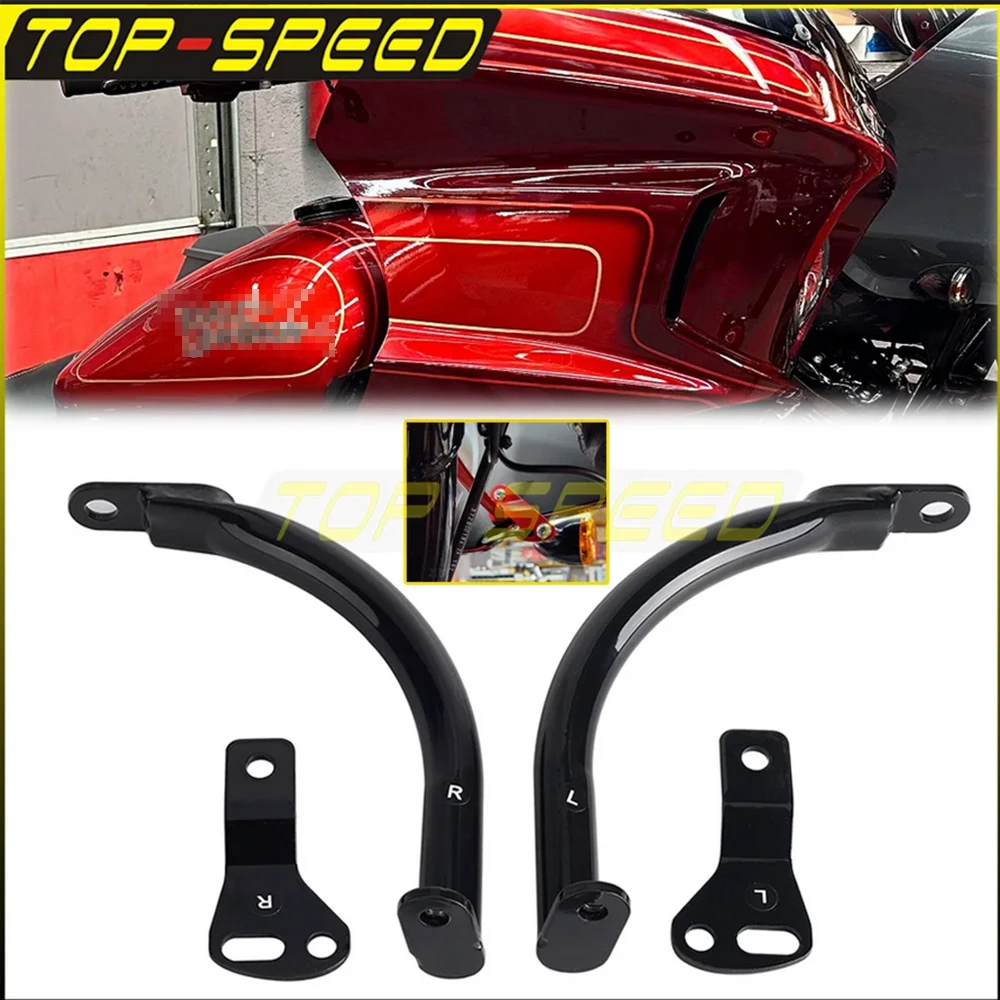 

Motorcycle Stealth Fairing Support Bar For Harley Softail Low Rider ST FXRST FXLRST 117 22-24 Headlight Cowl Sustain Rod Bracket