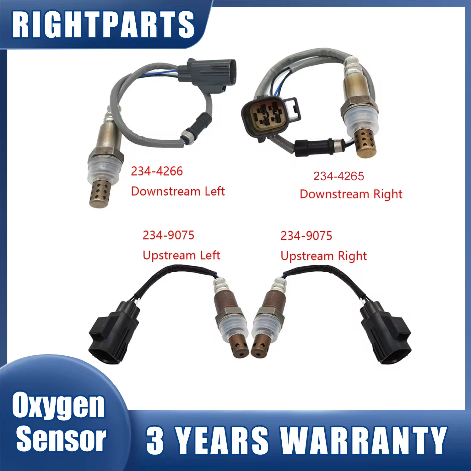 Up+Downstream Oxygen Sensor 234-4265 234-4266 For Land Rover LR3 4.0L 4.4L 2005 2006 Rover Range Rover Sport 4.2L 2006 234-9075