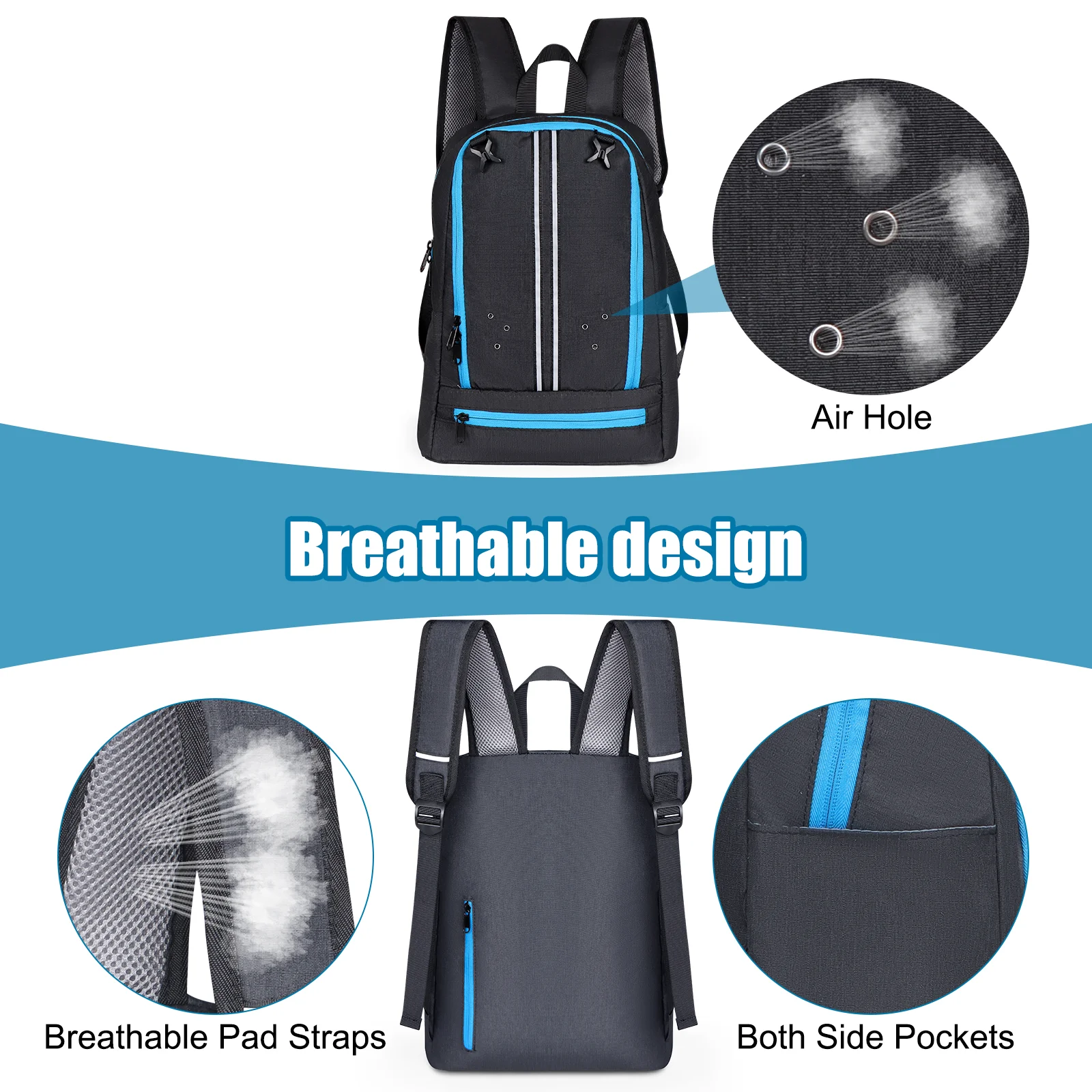Detachable Basketball Net Backpack Breathable Design for Gym Court Training Multi-Functional Sports Backpack Streetball Ready