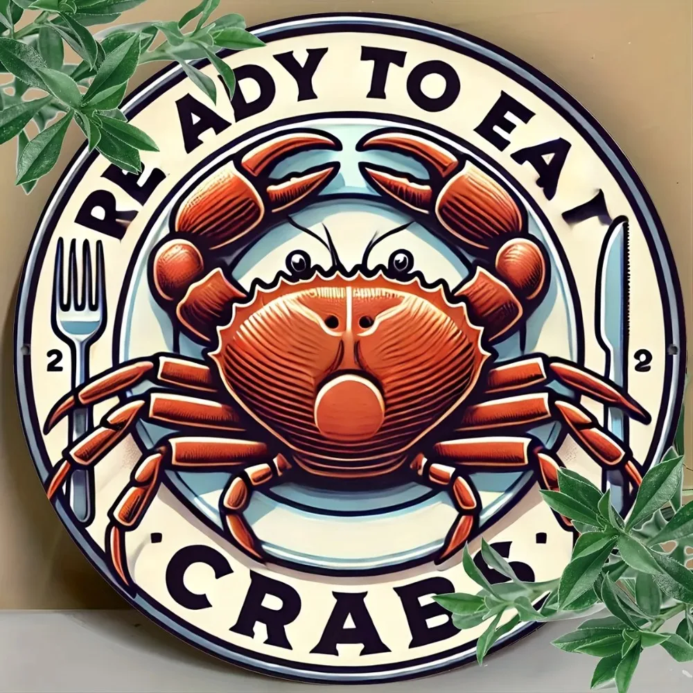 قطعة واحدة من ديكور الشعار الفني المستدير المعدني المتين - سهل التعليق للمطابخ/المطعم/المنزل/المكاتب، فكرة هدية فريدة لجميع المناسبات #2